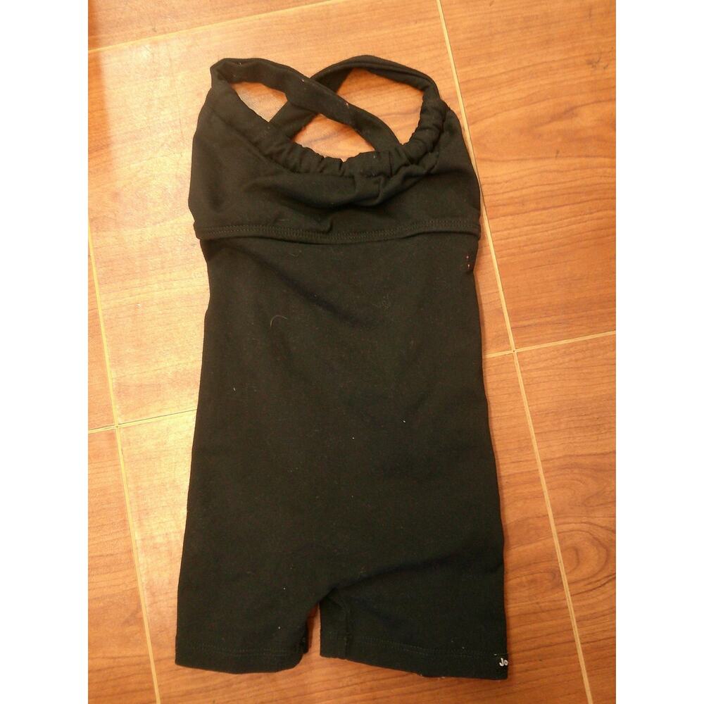 Dance Unitard Black Medium Child Jo+Jax crossing Tie Back Ballet Jazz Tap Acro
